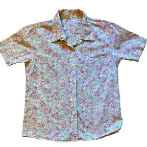 Brooks Brothers Women's Short Sleeve Blouse Liberty of London Print Floral Small